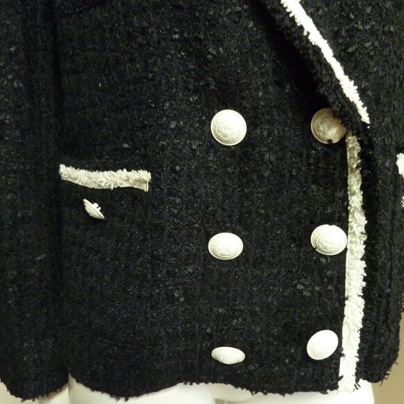 L'AGENCE Alectra Double Breasted Tweed Jacket - Picture 9 of 12